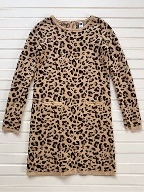 JANIE & JACK EUC Leopard Print Long Sleeve Knit Sweater Dress